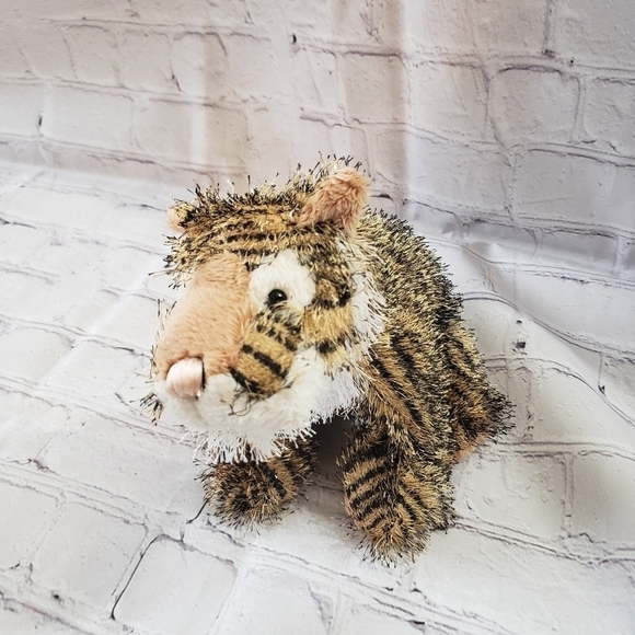 Webkinz Lil Kinz Fuzzy Tiger 7 inch Orange Black White Floppy - Picture 7 of 9